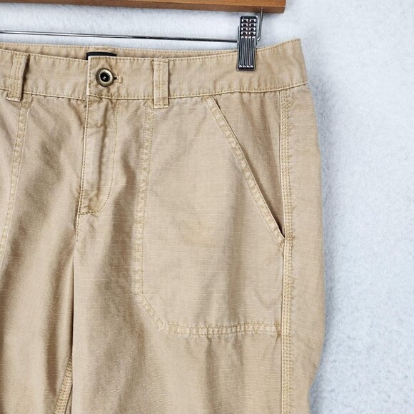 J Crew Pants Womens 8 Khaki Beige City Fit 100% Cotton Straight Leg Utility - Picture 2 of 12